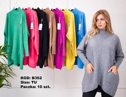 Sweter damskie B362 Mix kolor Standard