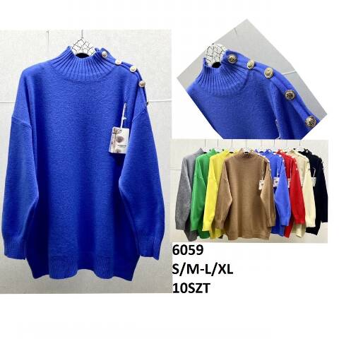 Sweter damskie 6059 Mix kolor S/M-L/XL 1