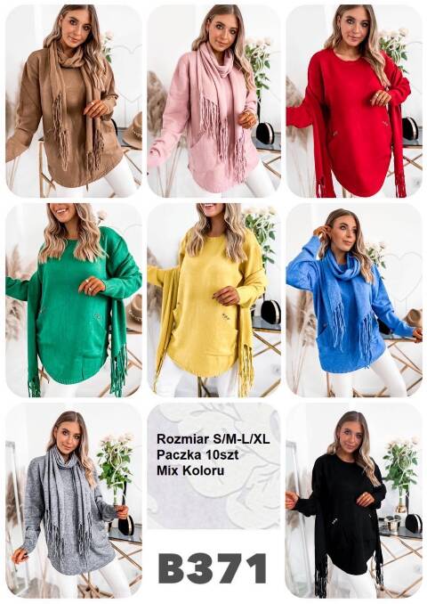 Sweter damskie B371 Mix kolor S/M-L/XL 1