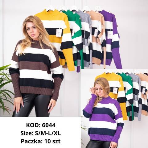 Sweter damskie 6044 Mix kolor S/M-L/XL 1