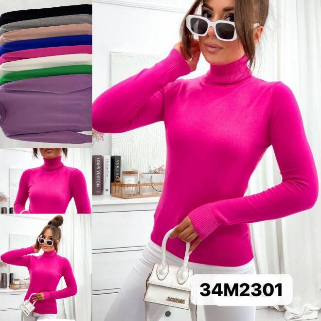 Sweter damskie M2301 MIX KOLOR  M-XL