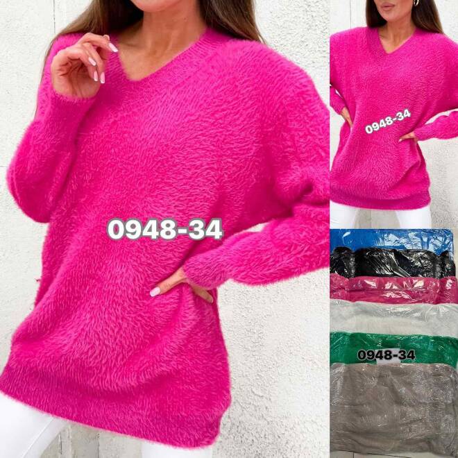 Sweter damskie 0948 MIX KOLOR  L-2XL