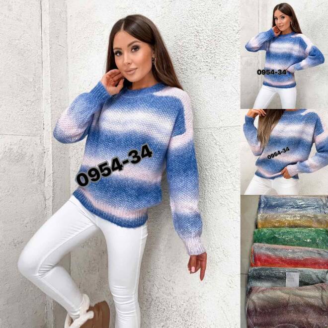 Sweter damskie 0954 MIX KOLOR  L-2XL 1