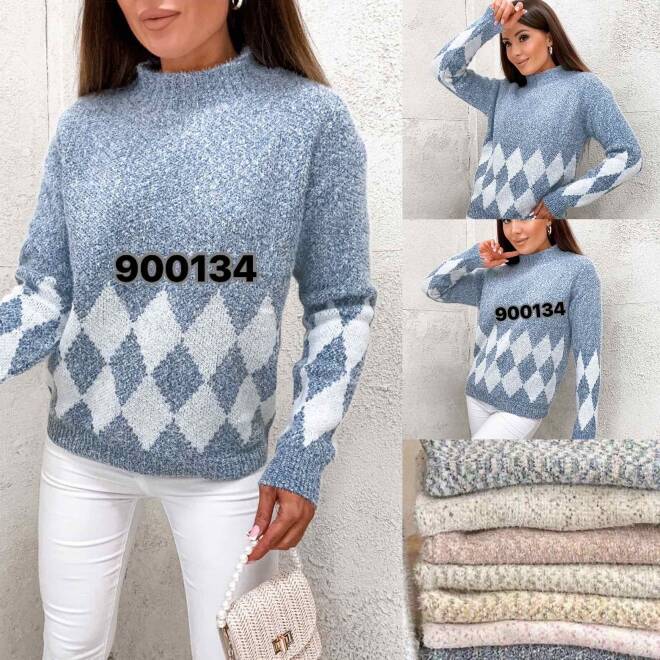 Sweter damskie 9001 MIX KOLOR  Standard