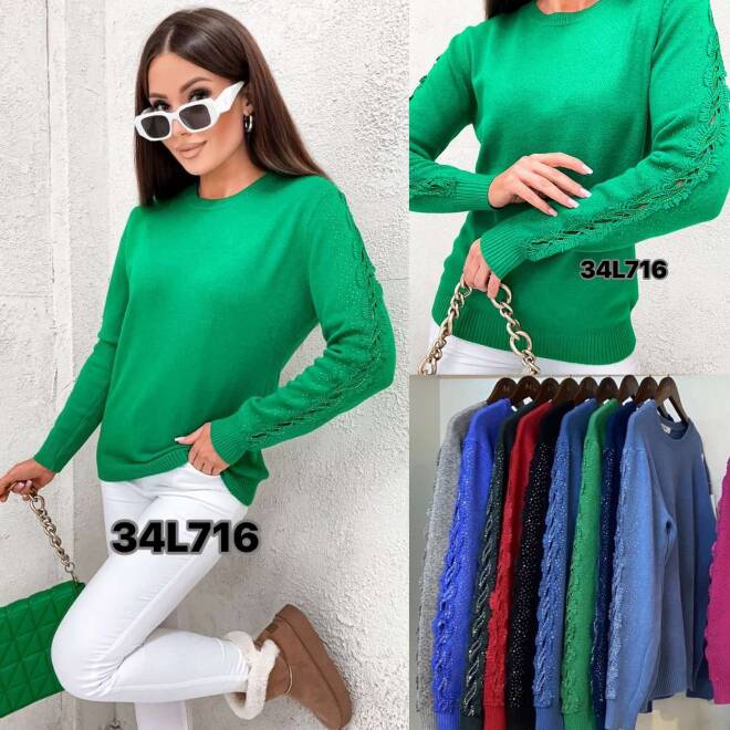 Sweter damskie L716 MIX KOLOR  L-2XL 1