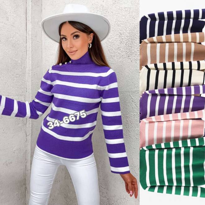 Sweter damskie 6675 MIX KOLOR  M-2XL 1