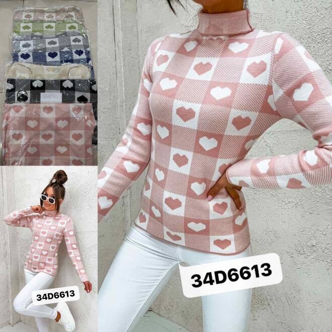 Sweter damskie D6613 MIX KOLOR  S/M-L/XL 1