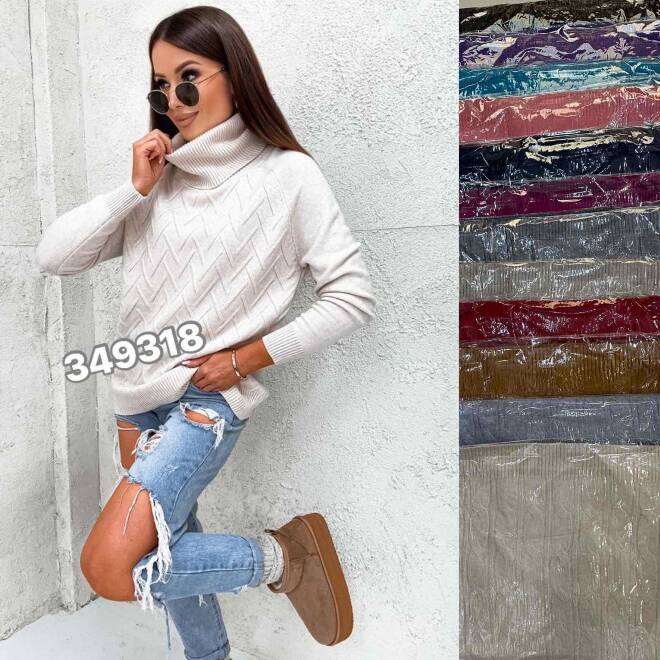 Sweter damskie 9318 MIX KOLOR  L-2XL 1