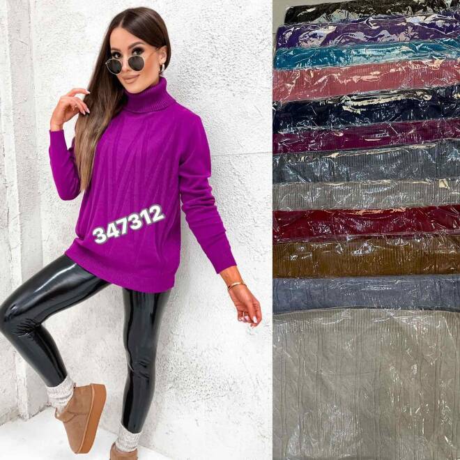 Sweter damskie 7312 MIX KOLOR  L-2XL 1