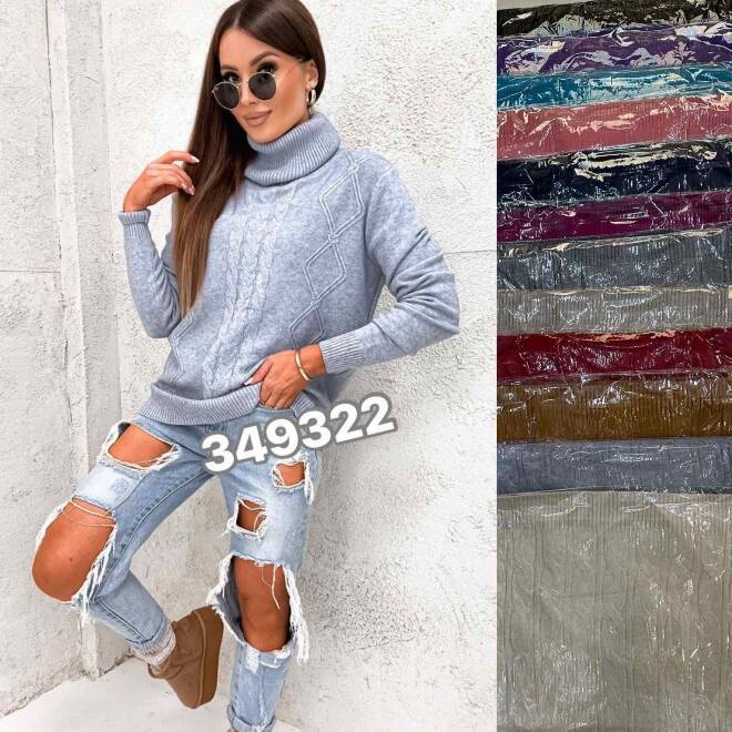 Sweter damskie 9322 MIX KOLOR  L-2XL 1