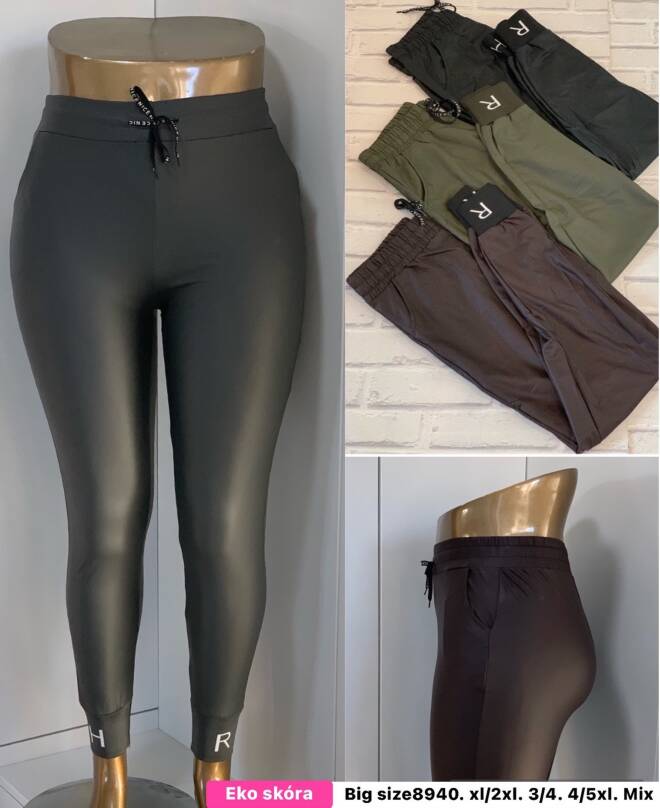 Spodnie z eko-skóry damskie 8940 MIX KOLOR  XL-5XL