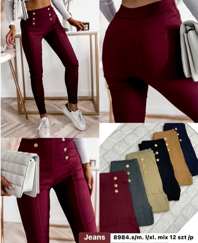 Jeansy damskie 8984 MIX KOLOR  S/M-L/XL