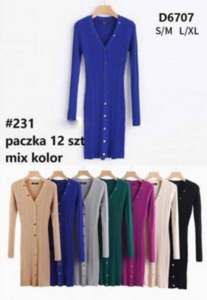 Sukienka damskie D6707 MIX KOLOR  S/M-L/XL
