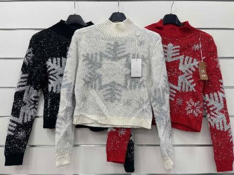 Sweter damskie 9166 Mix kolor Standard (Towar Włoskie)