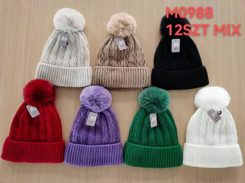 Czapka damska zimowa M0988 Mix kolor Standard