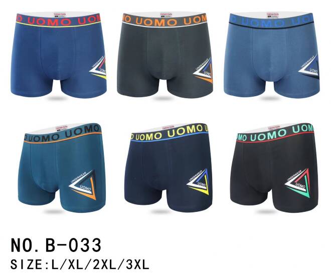 Bokserki męskie B-033 MIX KOLOR  L-3XL