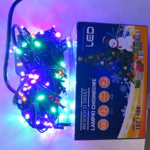 Lampki led 9554 1 kolor 8m-100led 1