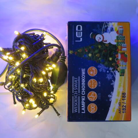 Lampki led 9556 1 kolor 8m-100led