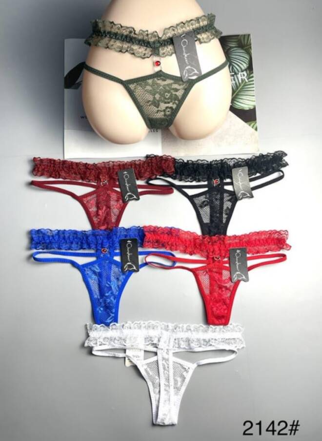 Stringi damskie 2142 MIX KOLOR  Standard 1