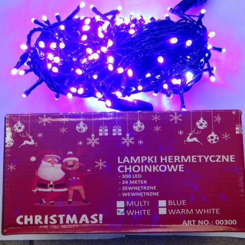 Lampki led 9568 1 kolor 24m-300led 1