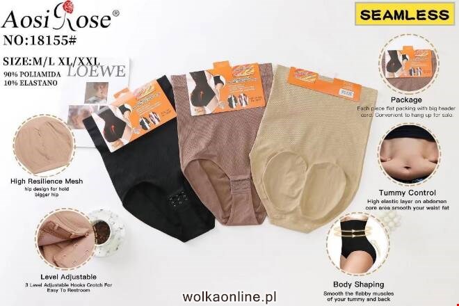 Majtki modelujące damskie 18155 MIX KOLOR  M-2XL
