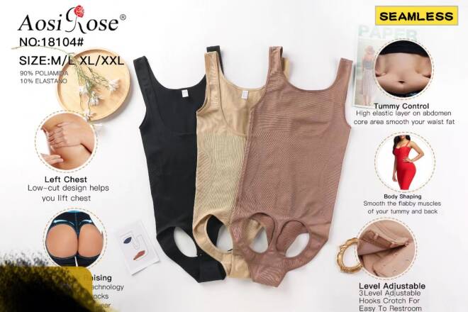 Body damskie 18104 MIX KOLOR  M-2XL 1