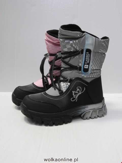 Botki Dziecięce K21 GREY/PINK 32-37 