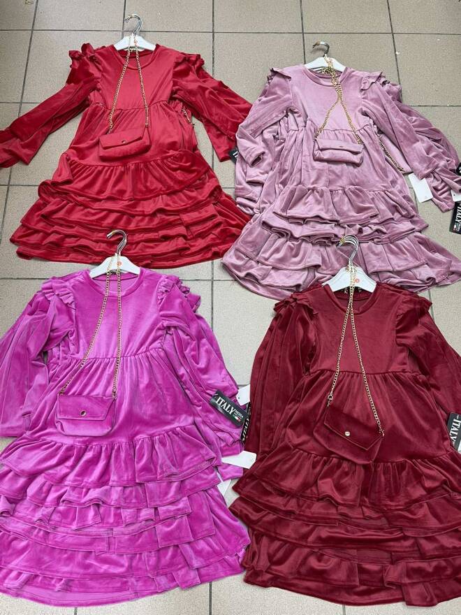 Sukienka dziewczęca 9655 1 kolor  4-14