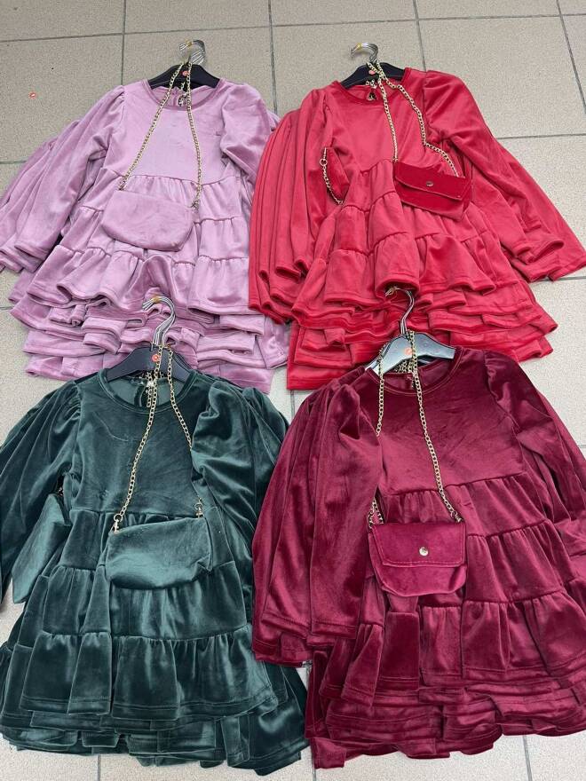 Sukienka dziewczęca 9668 1 kolor  1-6 1