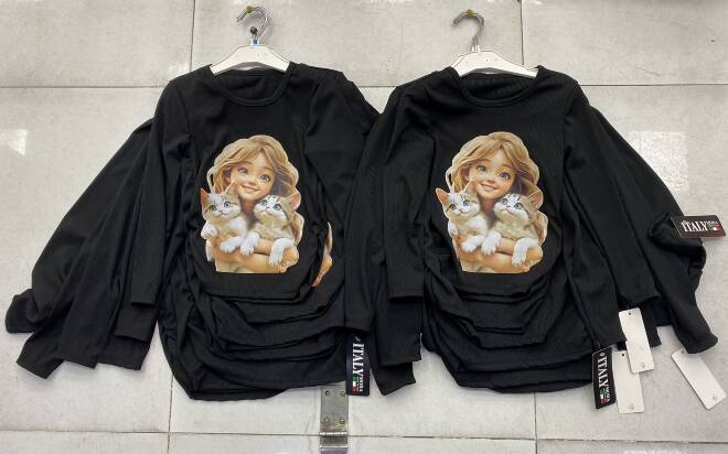 Bluzka dziewczęca 9672 1 kolor  4-14