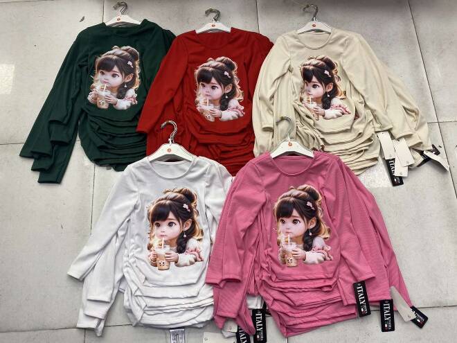 Bluzka dziewczęca 9673 1 kolor  4-14