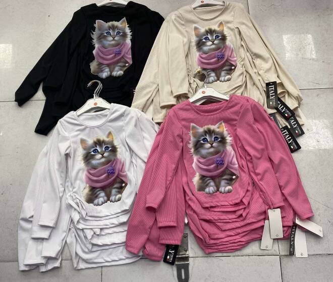 Bluzka dziewczęca 9674 1 kolor  4-14