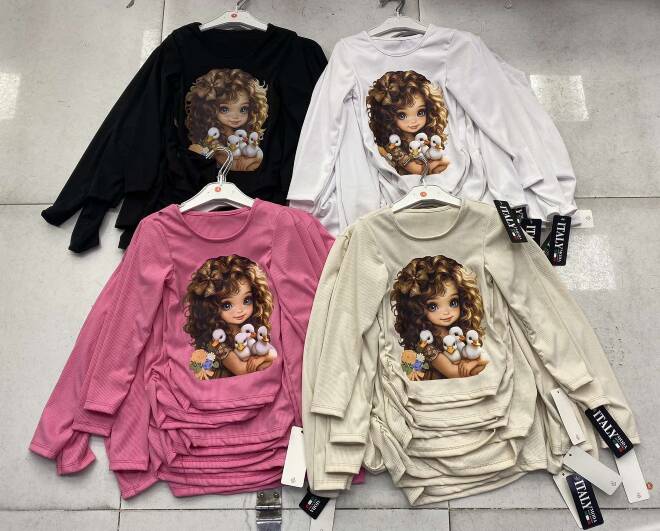 Bluzka dziewczęca 9676 1 kolor  4-14 1