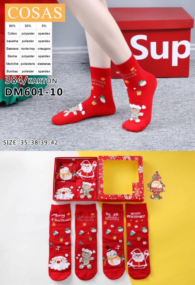 Skarpety damskie DM601-10 MIX KOLOR  35-42 1