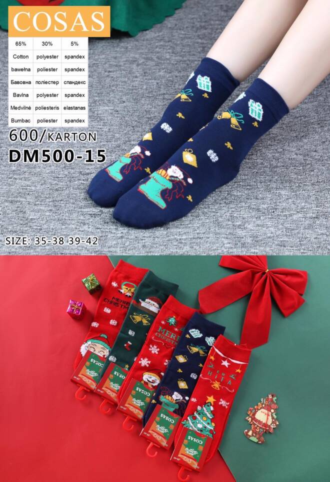 Skarpety damskie DM500-15 MIX KOLOR  35-42 1