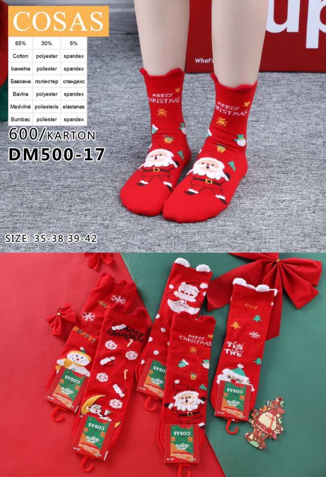 Skarpety damskie DM500-17 MIX KOLOR  35-42 1