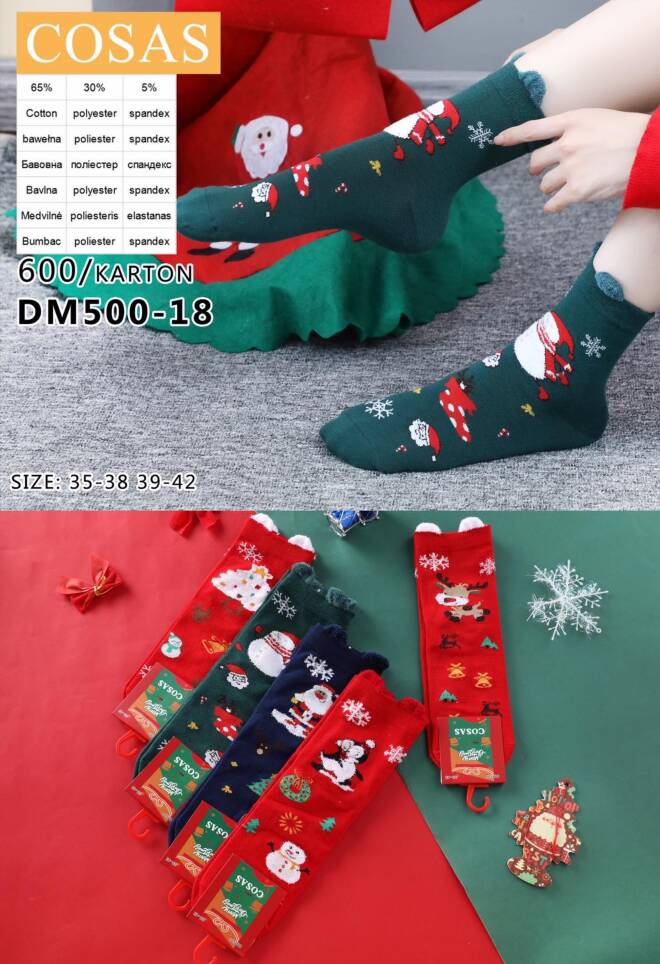 Skarpety damskie DM500-18 MIX KOLOR  35-42