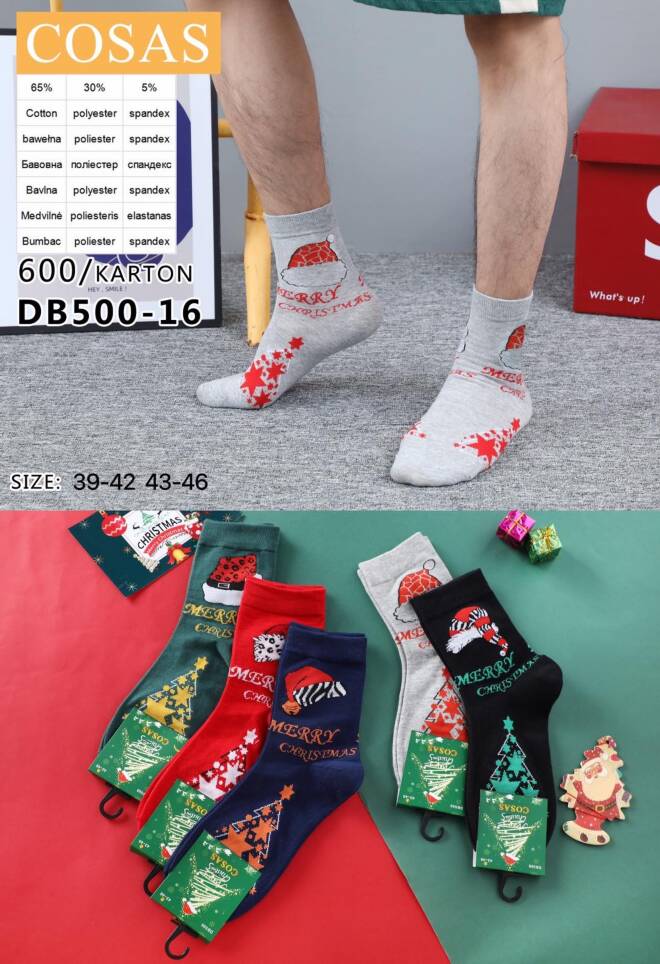 Skarpety męskie  DB500-16 MIX KOLOR  39-46