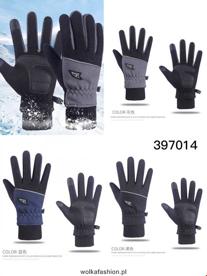 Rękawiczki narciarskie męskie 397014 MIX KOLOR  Standard