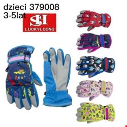 Rękawiczki narciarskie dziecięce 379008 MIX KOLOR  3-5