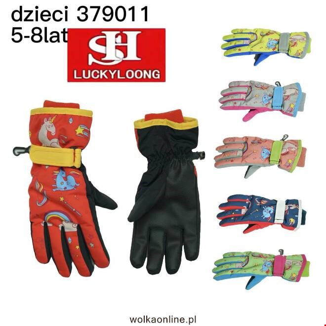 Rękawiczki narciarskie dziecięce 379011 MIX KOLOR  5-8
