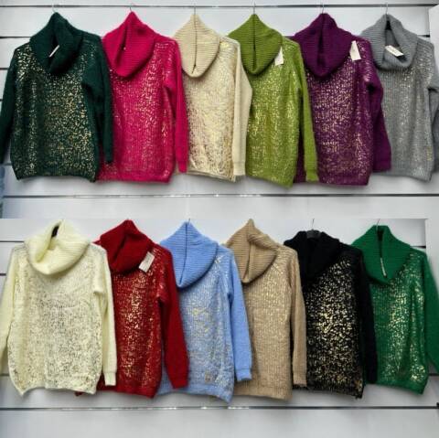 Sweter damskie 9920 Mix kolor Standard (Towar Włoskie)