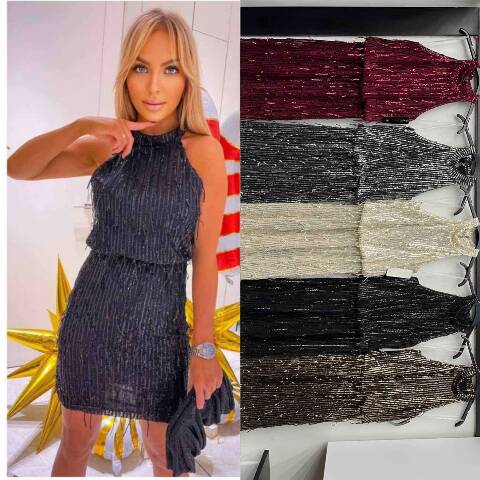 Sukienka damskie 9924 Mix kolor Standard (Towar Włoskie)