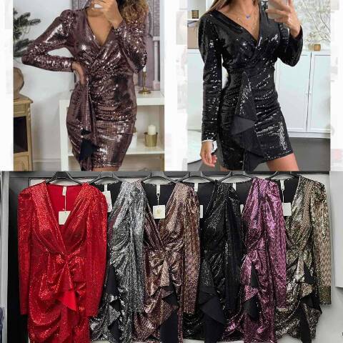 Sukienka damskie 9925 Mix kolor Standard (Towar Włoskie)