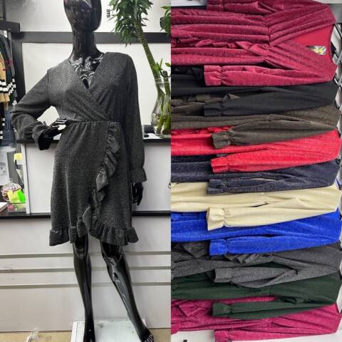 Sukienka damskie 9932 Mix kolor Standard (Towar Włoskie)