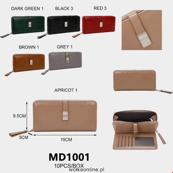 Portfel damskie MD1001 MIX KOLOR  Standard