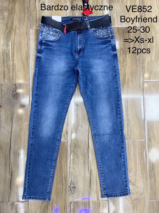Jeansy damskie VE852 1 kolor  XS-XL