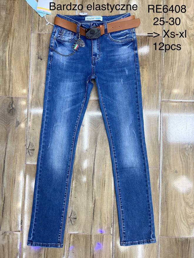 Jeansy damskie RE6408 1 kolor  XS-XL