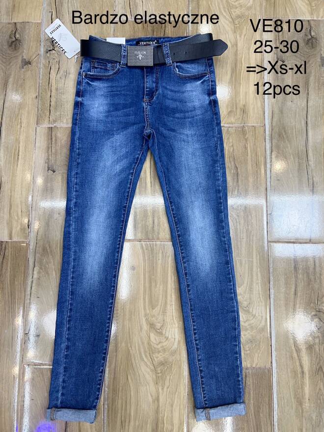 Jeansy damskie VE810 1 kolor  XS-XL