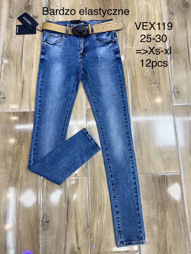 Jeansy damskie VEX119 1 kolor  XS-XL